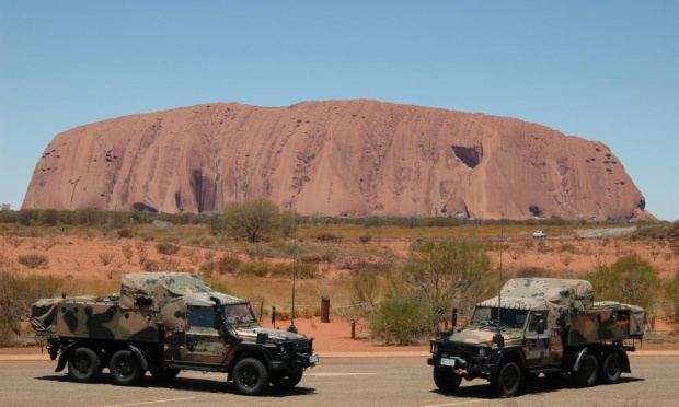 Surveillance teams during trials at Uluru