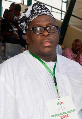 Buruji Kashamu attends a primary election event for Nigerian President Goodluck Jonathan in Abuja, Nigeria