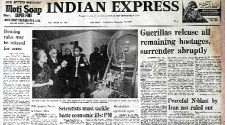 Indian Express, Indian Express front page, Indian Express newspaper